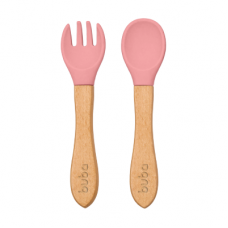 KIT TALHER SILICONE E BAMBU - ROSA 